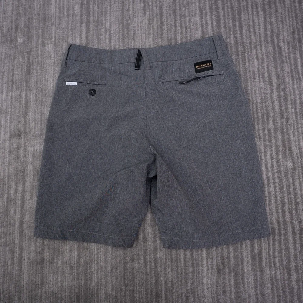 Quiksilver Amphibian Shorts Mens 28 Gray Excellent DryFlight Hybrid Boardshorts